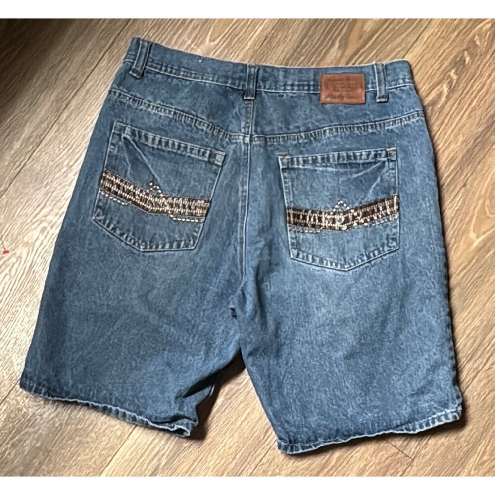 Vintage Phat Farm Shorts Men’s Blue Denim Embroidered Back Pocket,‎ 36x10 tag 36 - Picture 7 of 7